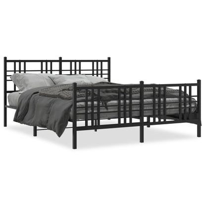 Bedframe Met Hoofd- En Voeteneinde Metaal 150 x 200 cm