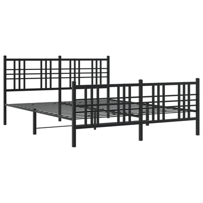 Bedframe Met Hoofd- En Voeteneinde Metaal 150 x 200 cm