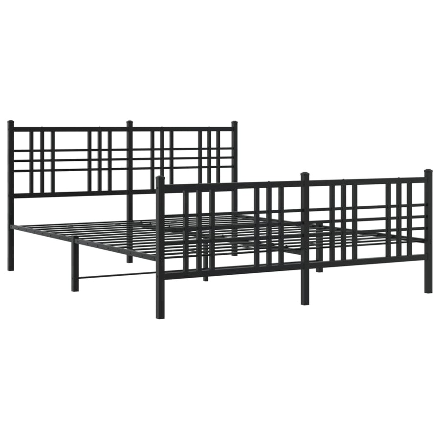 Bedframe Met Hoofd- En Voeteneinde Metaal 150 x 200 cm