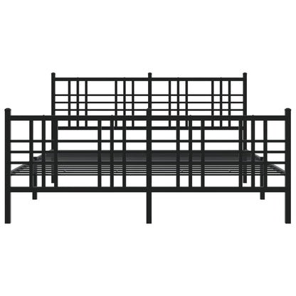 Bedframe Met Hoofd- En Voeteneinde Metaal 150 x 200 cm
