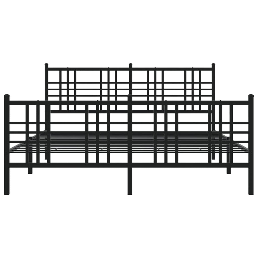Bedframe Met Hoofd- En Voeteneinde Metaal 150 x 200 cm