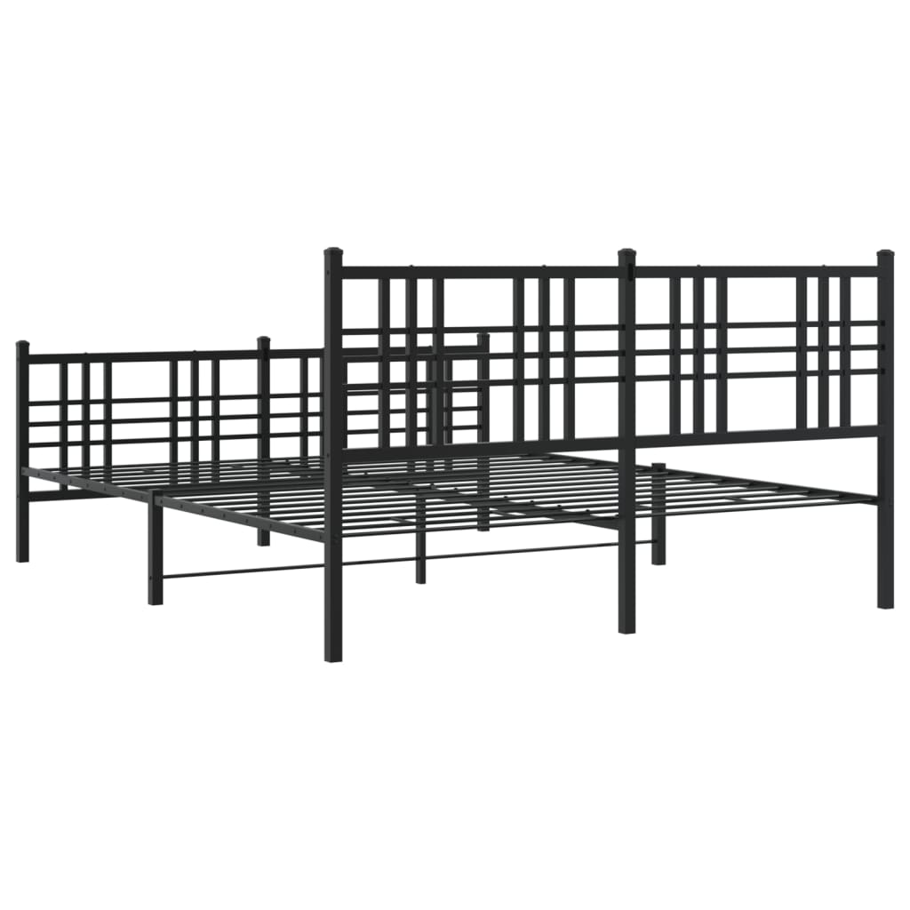 Bedframe Met Hoofd- En Voeteneinde Metaal 150 x 200 cm