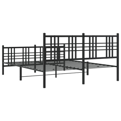 Bedframe Met Hoofd- En Voeteneinde Metaal 150 x 200 cm