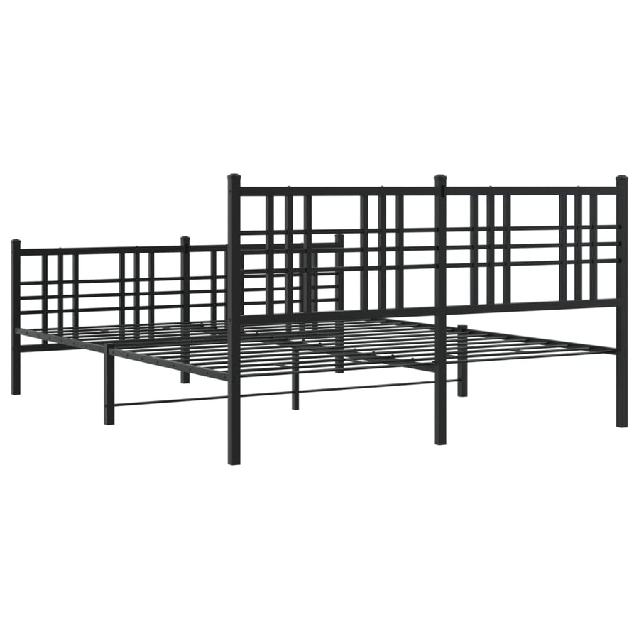Bedframe Met Hoofd- En Voeteneinde Metaal 150 x 200 cm