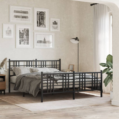 Bedframe Met Hoofd- En Voeteneinde Metaal 150 x 200 cm