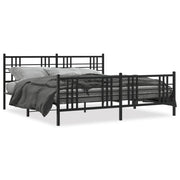 Bedframe metaal zwart 183x213 cm