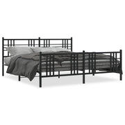 Bedframe metaal zwart 193x203 cm