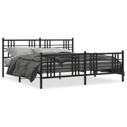 Bedframe metaal zwart 200x200 cm
