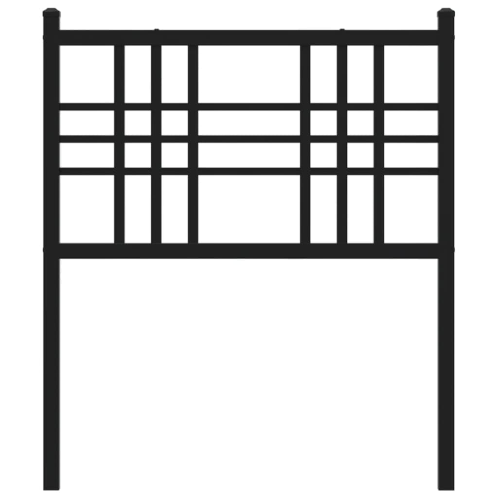 Hoofdbord 75 cm metaal zwart