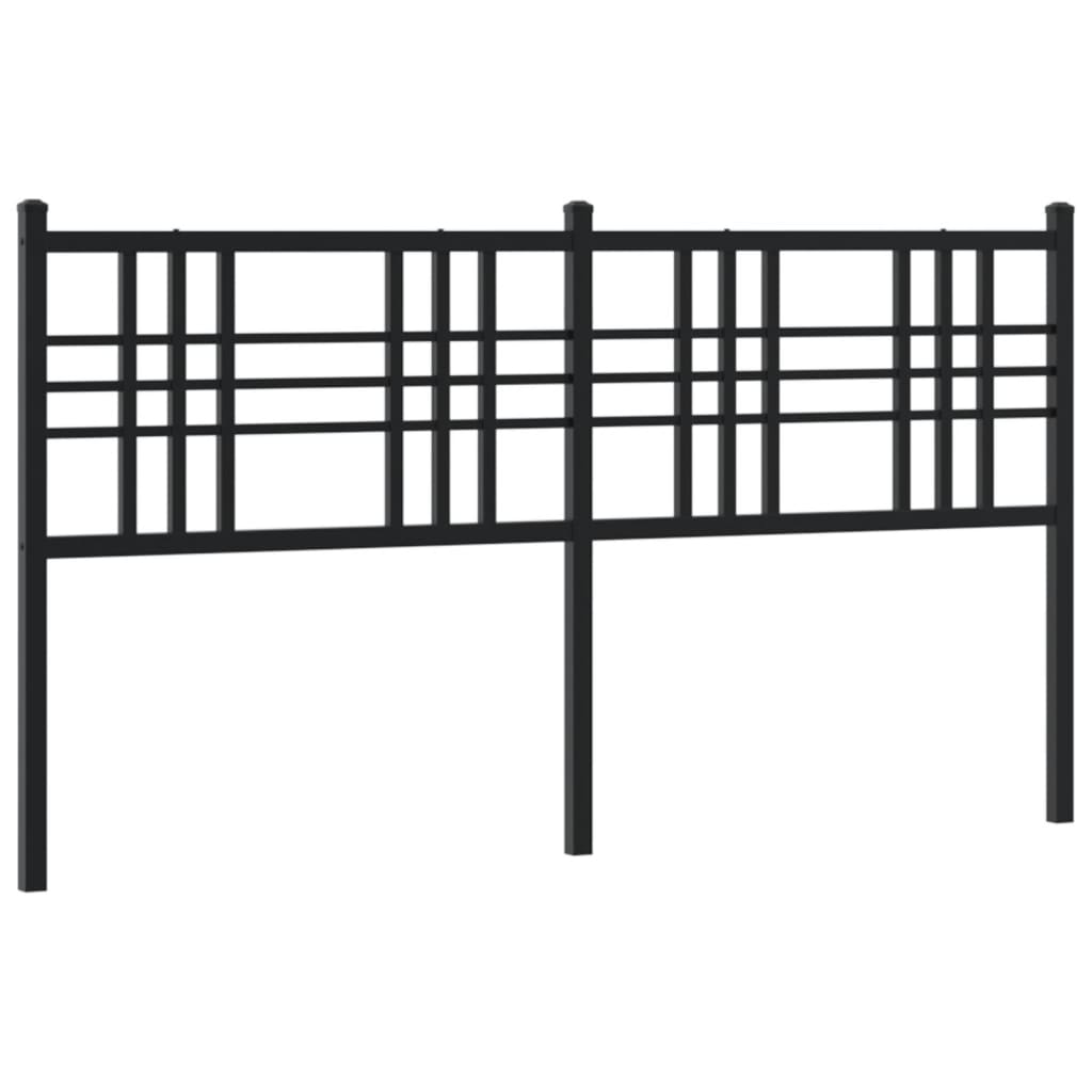 Hoofdbord 160 cm metaal zwart