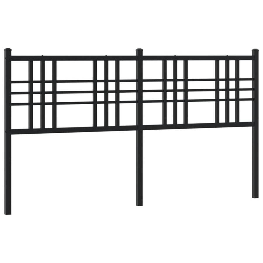 Hoofdbord 160 cm metaal zwart