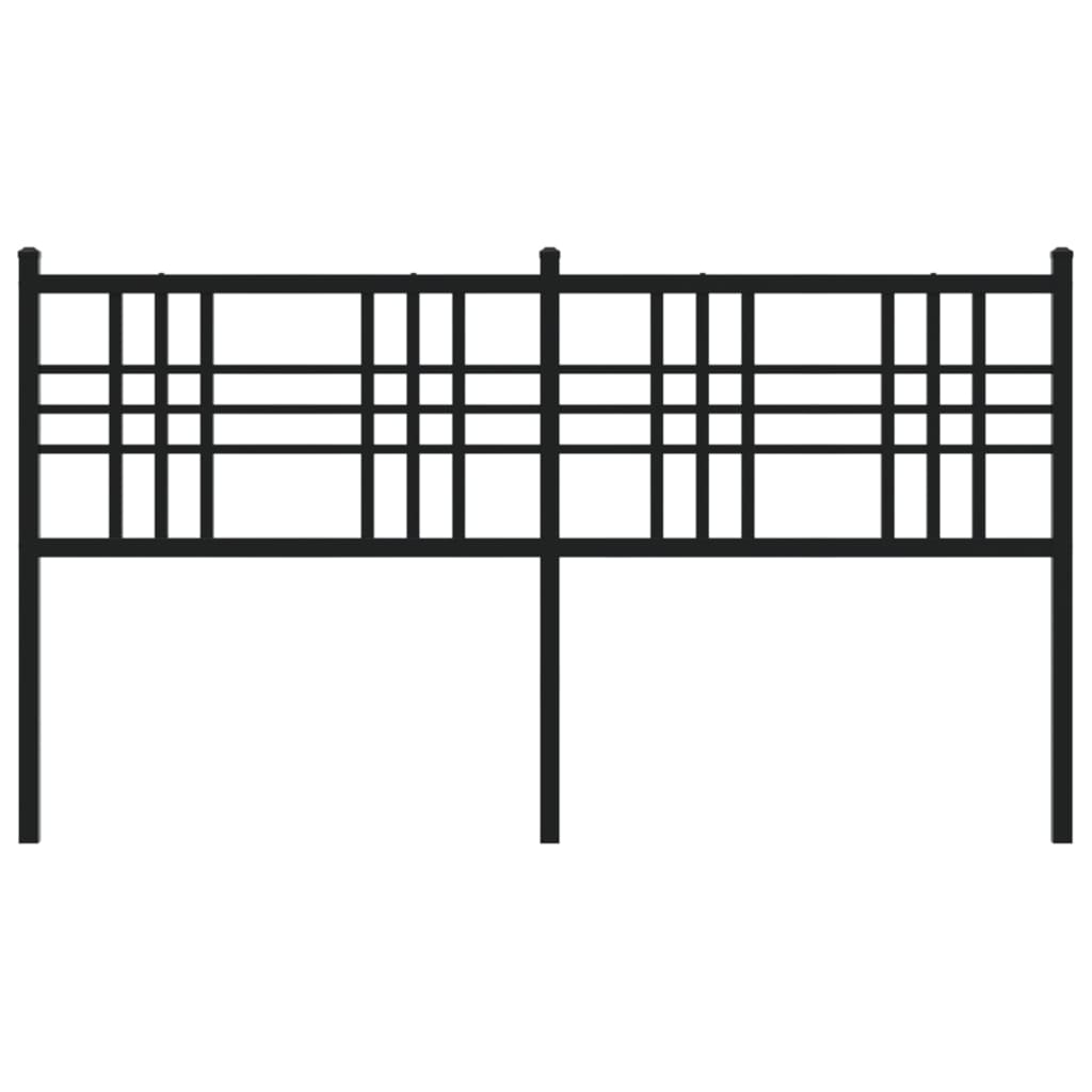 Hoofdbord 160 cm metaal zwart