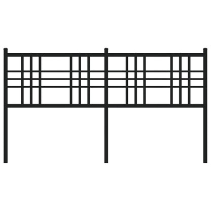 Hoofdbord 160 cm metaal zwart