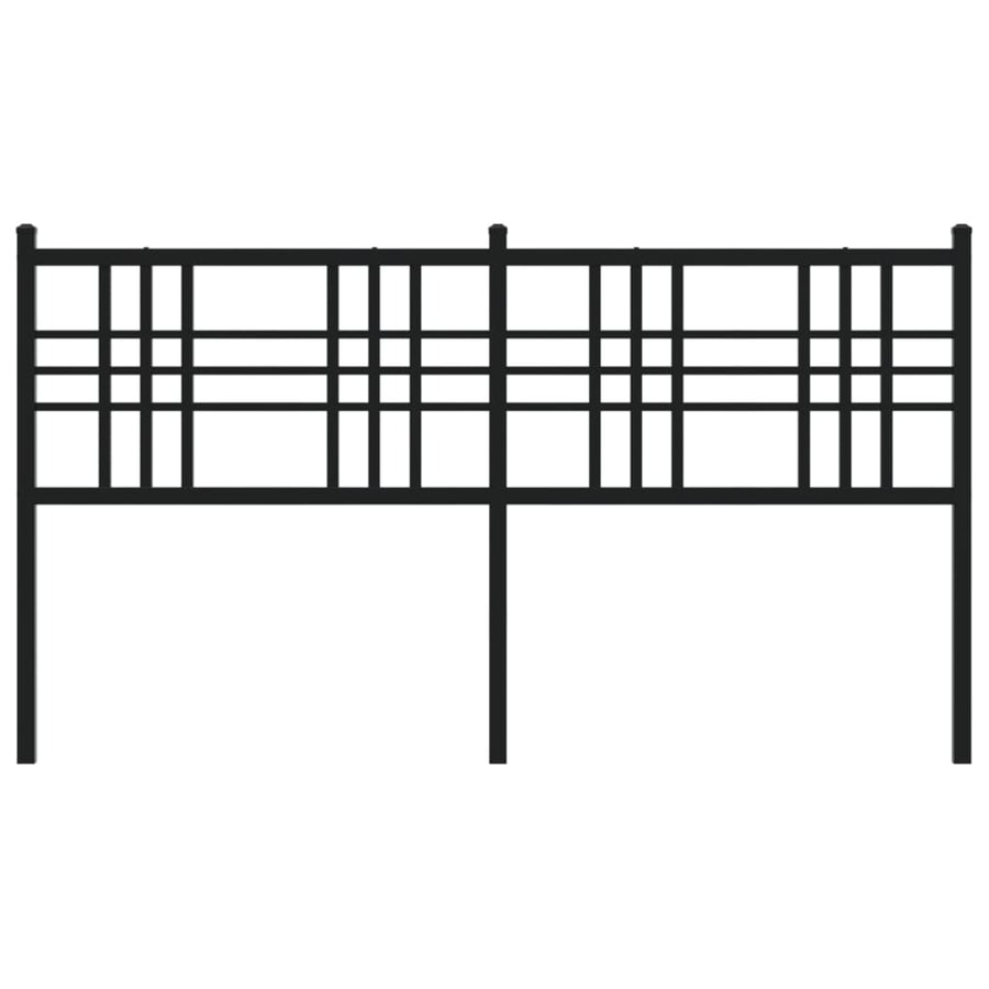 Hoofdbord 160 cm metaal zwart
