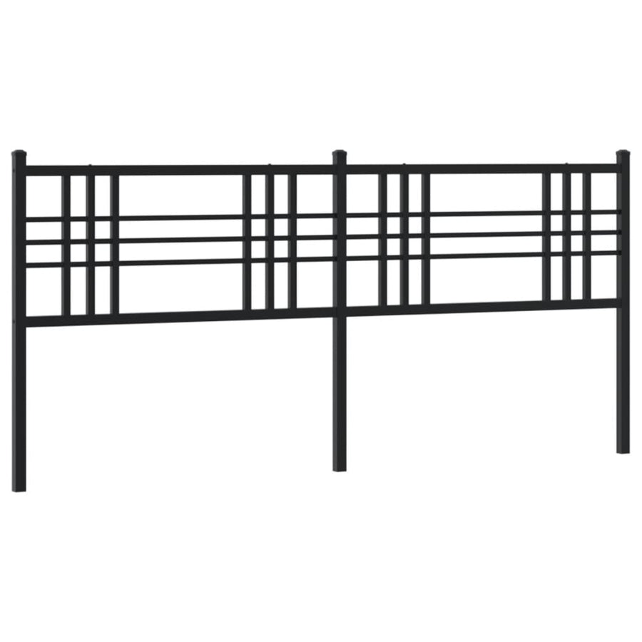 Hoofdbord 193 cm metaal zwart