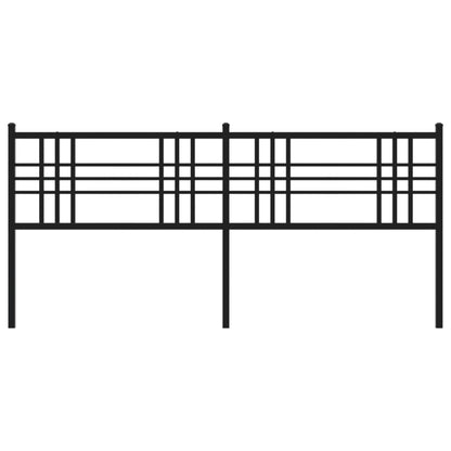 Hoofdbord 193 cm metaal zwart