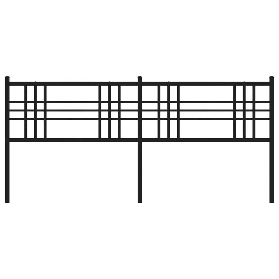 Hoofdbord 193 cm metaal zwart