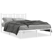 Bedframe metaal wit 120x200 cm met hoofdbord