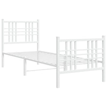 Bedframe met hoofd- en voeteneinde metaal wit 80x200 cm