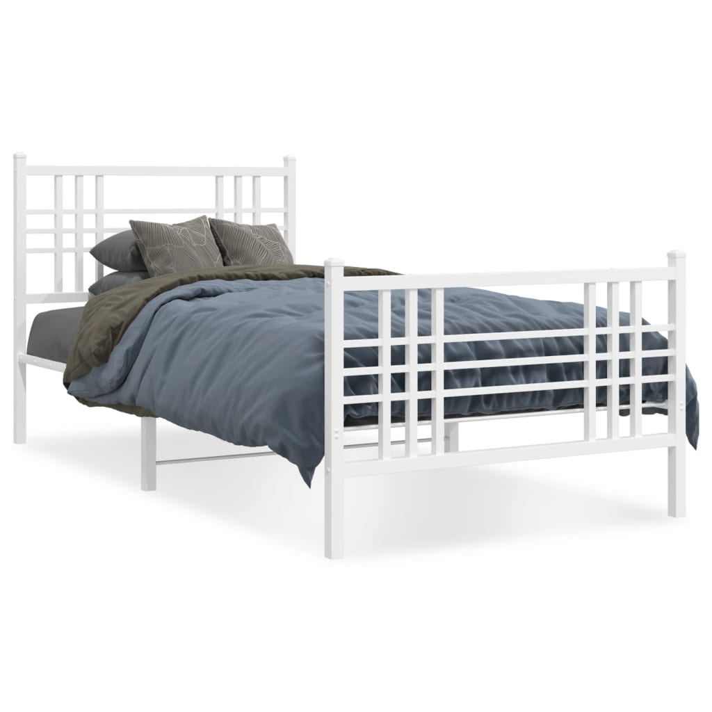 Bedframe Met Hoofd- En Voeteneinde Metaal 100 x 200 cm