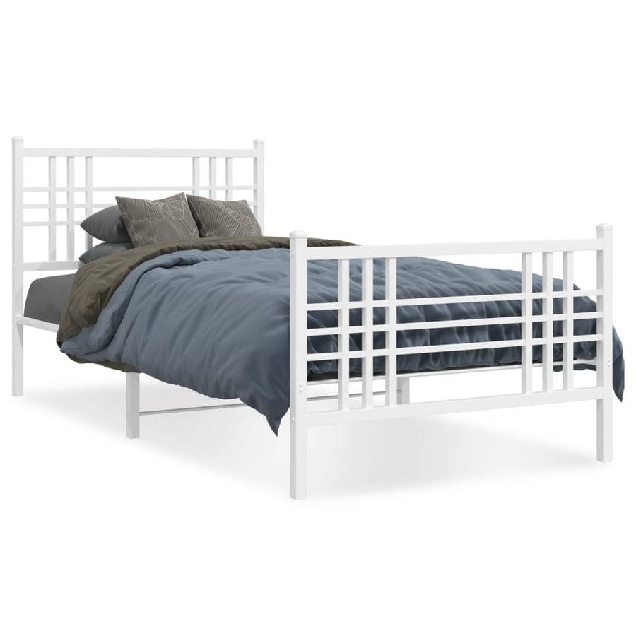 Bedframe Met Hoofd- En Voeteneinde Metaal 100 x 200 cm