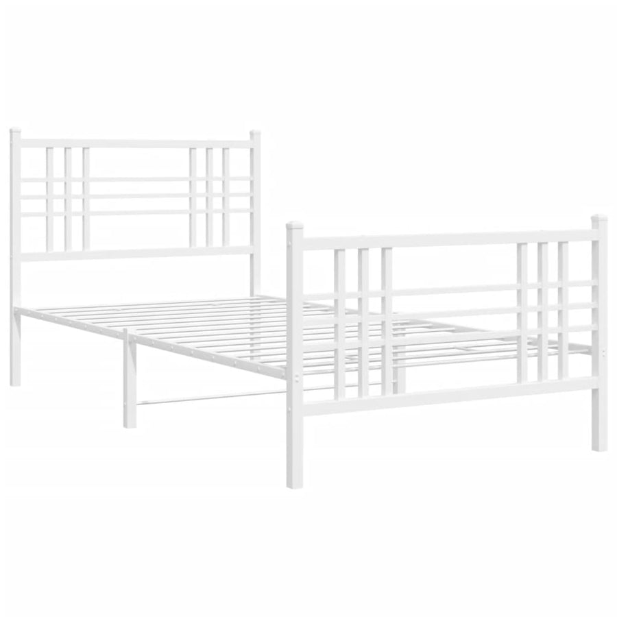 Bedframe Met Hoofd- En Voeteneinde Metaal 100 x 200 cm