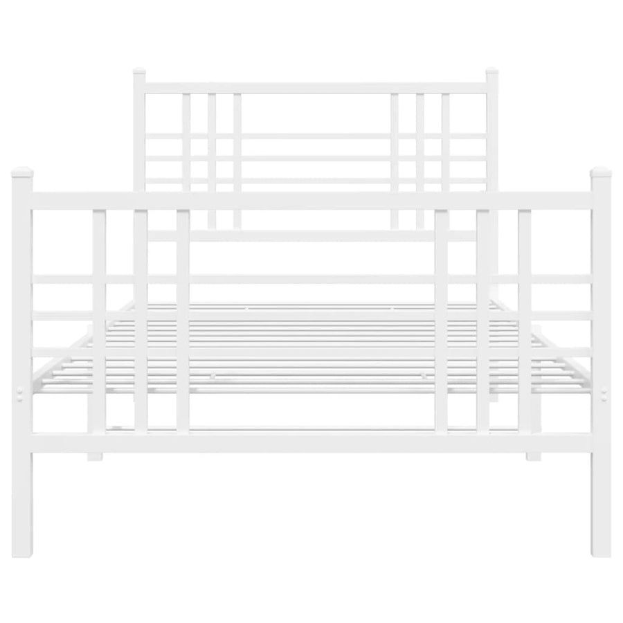 Bedframe Met Hoofd- En Voeteneinde Metaal 100 x 200 cm