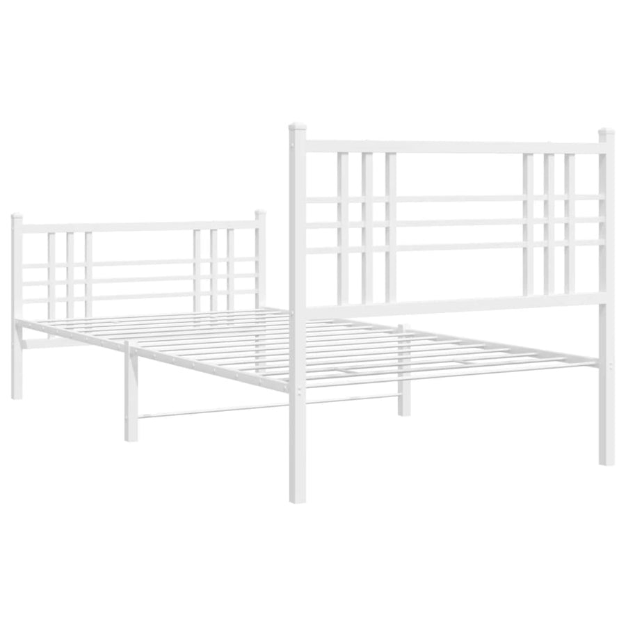 Bedframe Met Hoofd- En Voeteneinde Metaal 100 x 200 cm