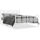 Bedframe metaal wit 120x200 cm