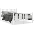 Bedframe metaal wit 140x200 cm
