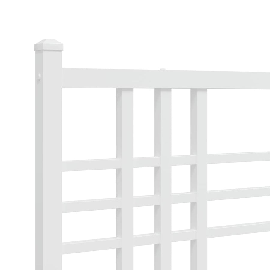 Bedframe met hoofd- en voeteneinde metaal wit 180x200 cm