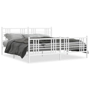 Bedframe metaal wit 183x213 cm