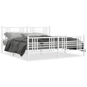 Bedframe metaal wit 193x203 cm