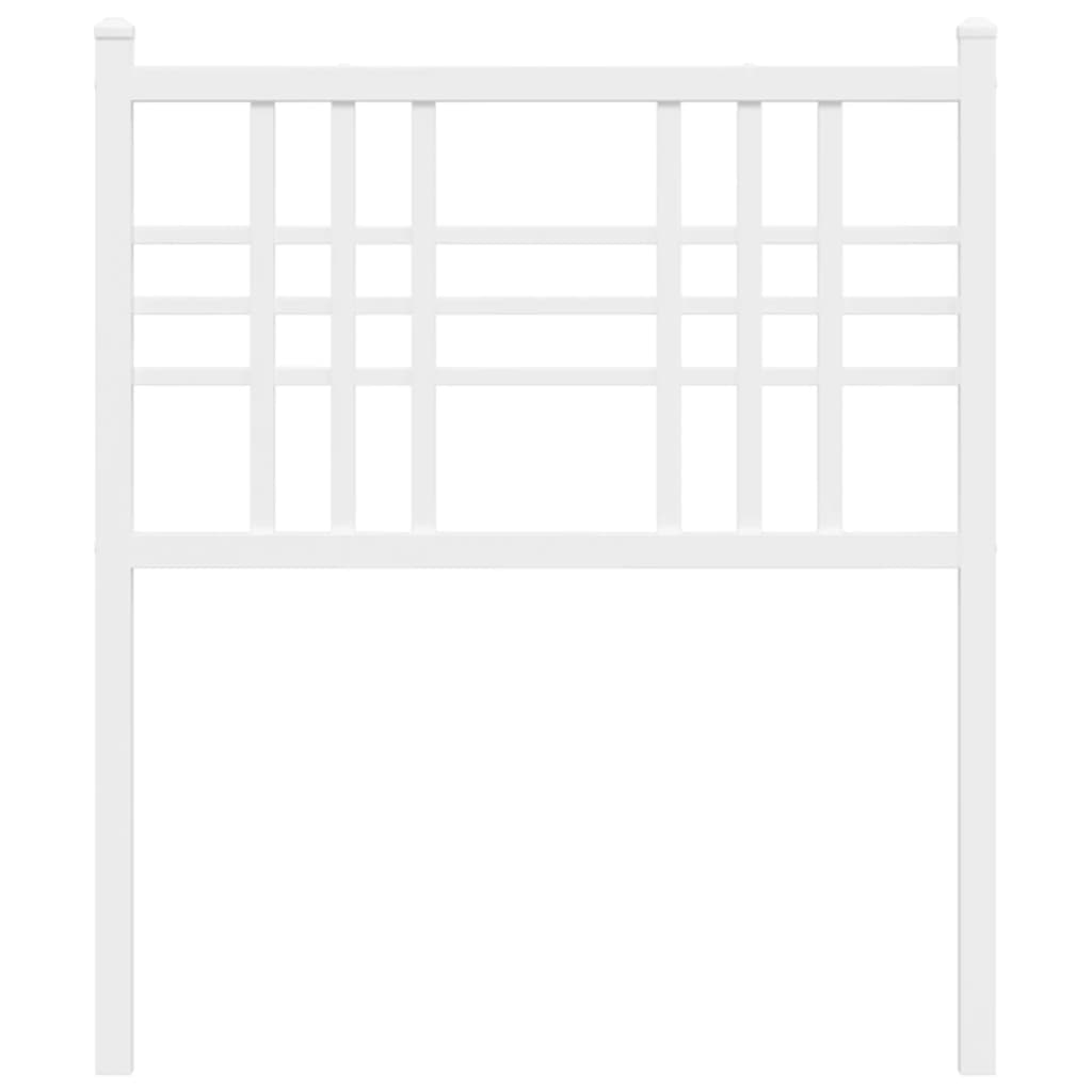 Hoofdbord 80 cm metaal wit