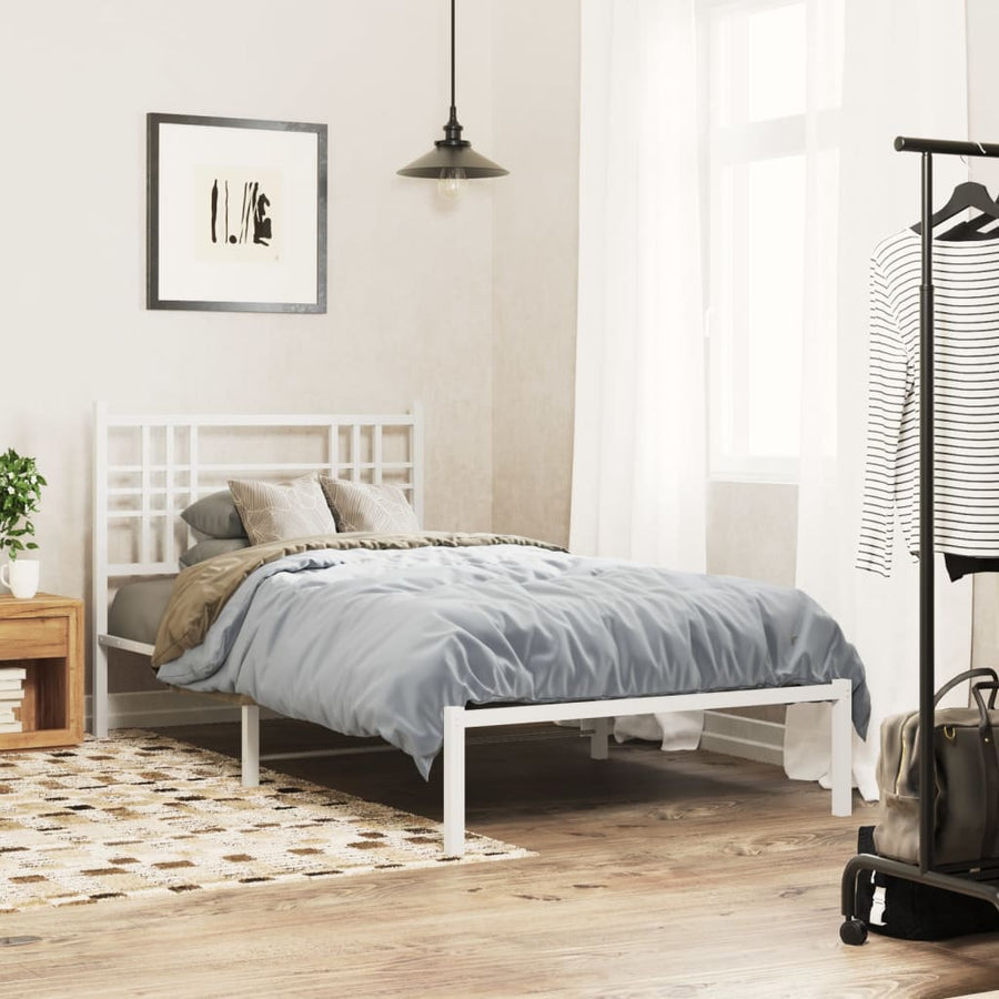 Hoofdbord 100 cm metaal wit