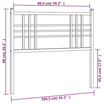 Hoofdbord 100 cm metaal wit