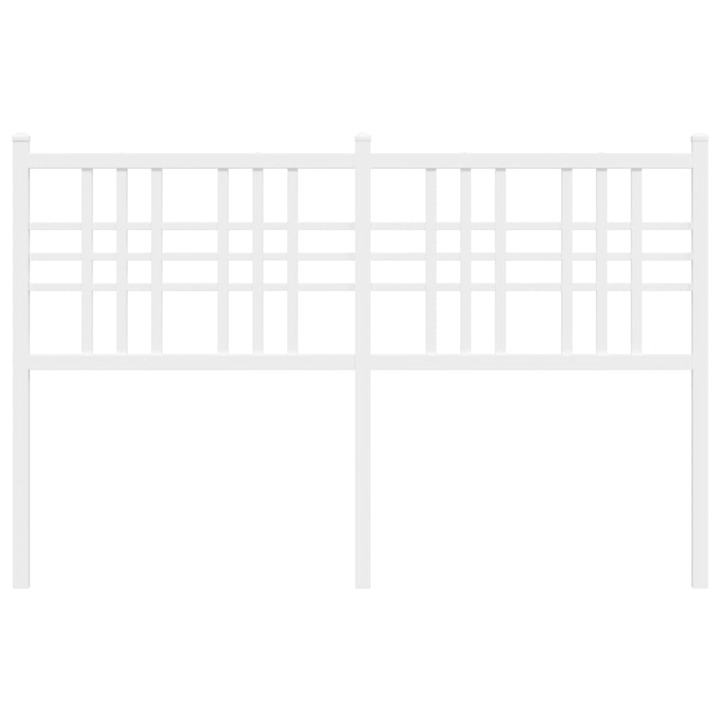 Hoofdbord 137 cm metaal wit