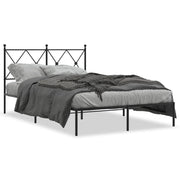 Bedframe metaal zwart 120x190 cm met hoofdbord