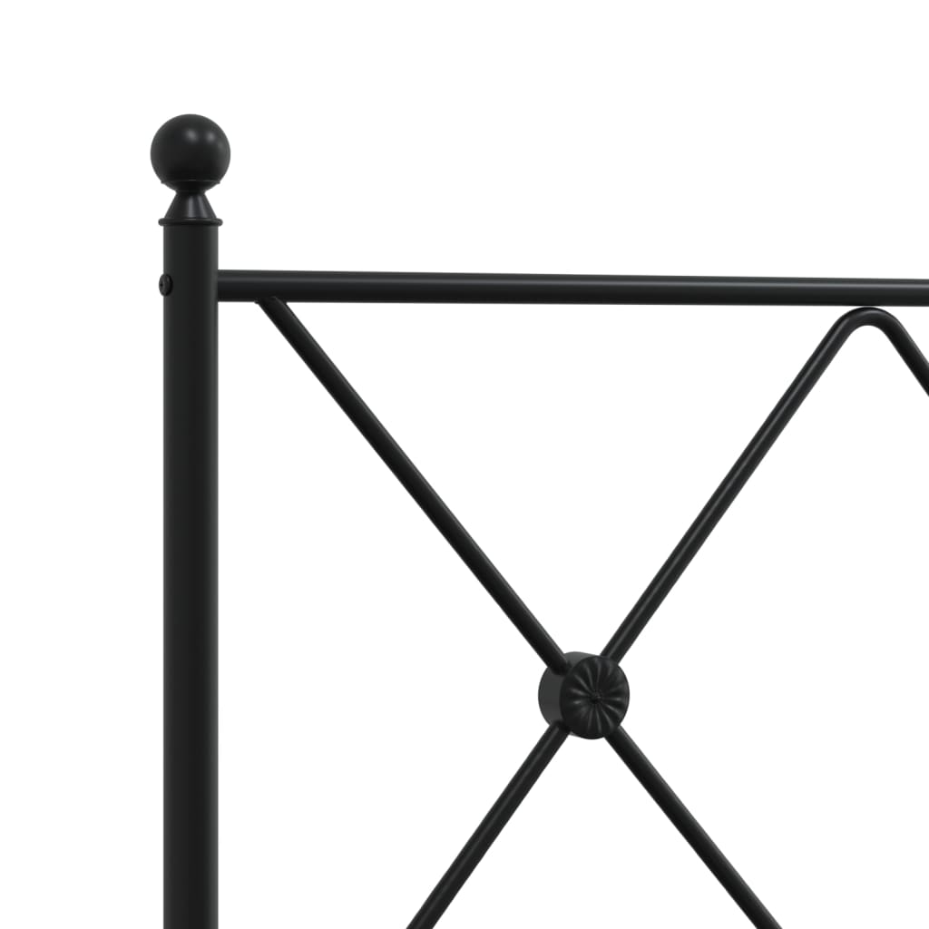 Bedframe met hoofd- en voeteneinde metaal zwart 100x190 cm