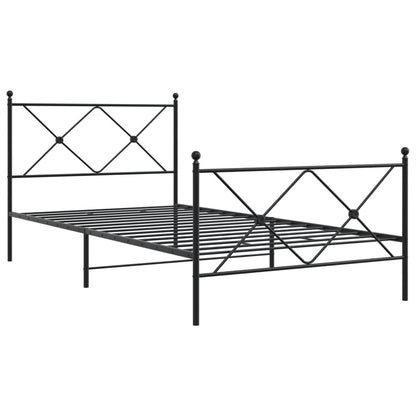 Bedframe Met Hoofd- En Voeteneinde Metaal 100 x 200 cm