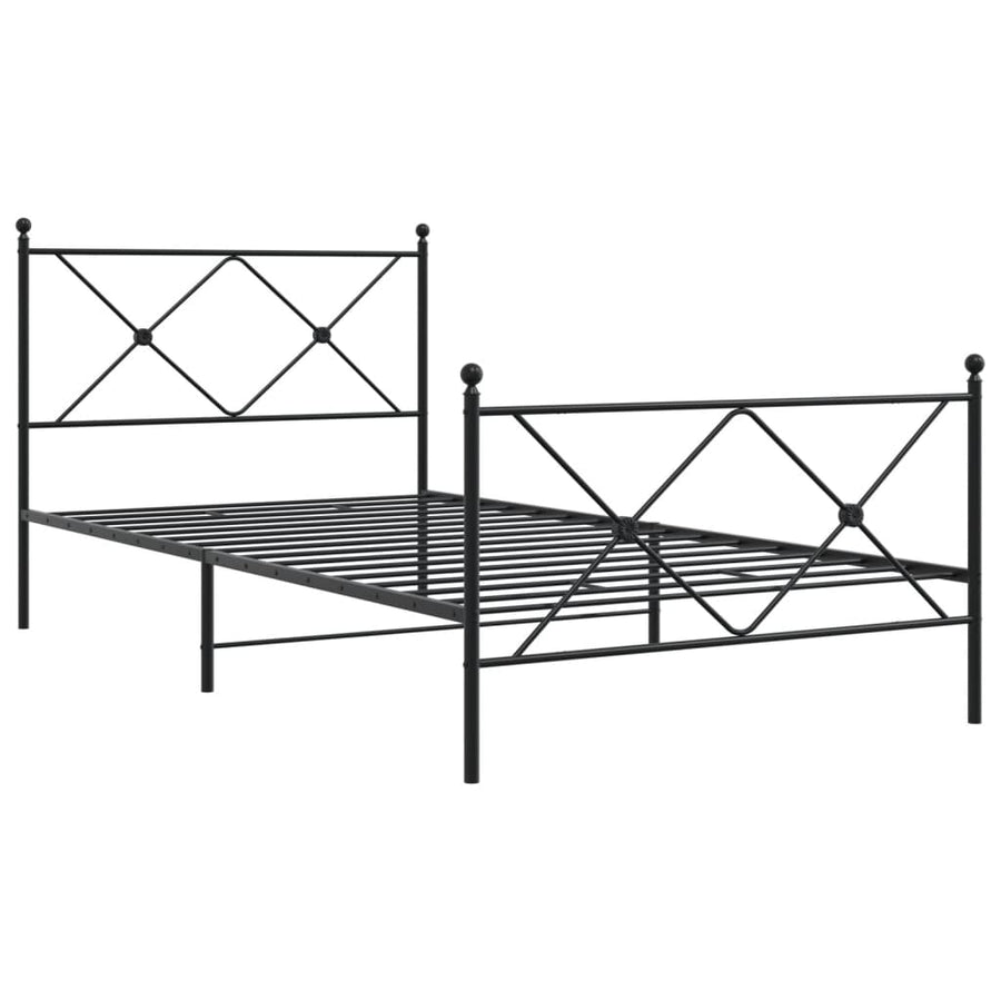 Bedframe Met Hoofd- En Voeteneinde Metaal 100 x 200 cm