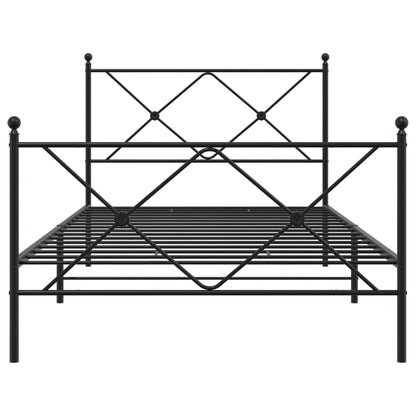 Bedframe Met Hoofd- En Voeteneinde Metaal 100 x 200 cm