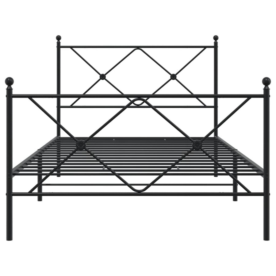 Bedframe Met Hoofd- En Voeteneinde Metaal 100 x 200 cm