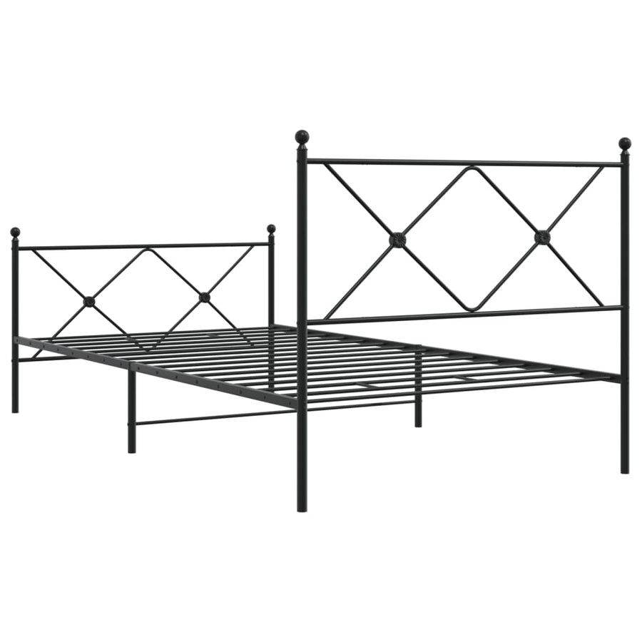 Bedframe Met Hoofd- En Voeteneinde Metaal 100 x 200 cm