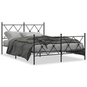 Bedframe metaal zwart 137x190 cm