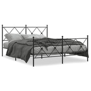 Bedframe metaal zwart 150x200 cm