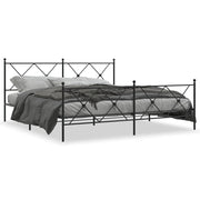 Bedframe metaal zwart 183x213 cm