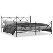 Bedframe metaal zwart 193x203 cm