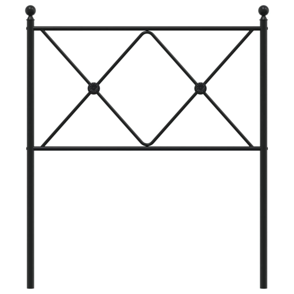 Hoofdbord 75 cm metaal zwart