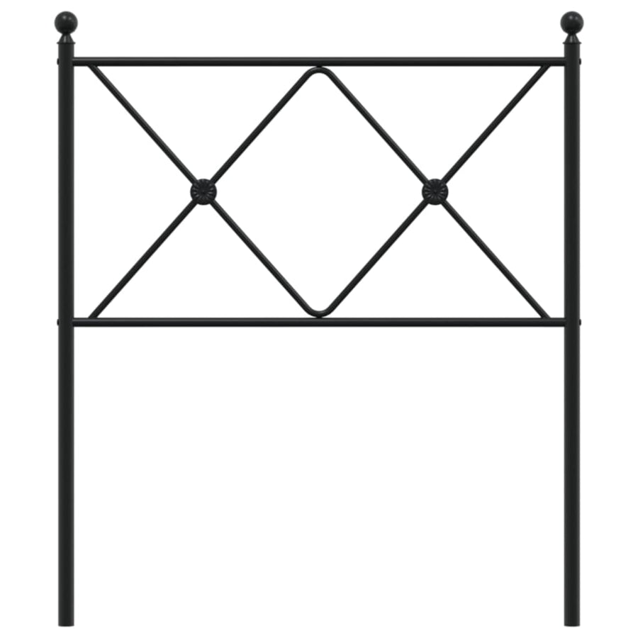Hoofdbord 75 cm metaal zwart